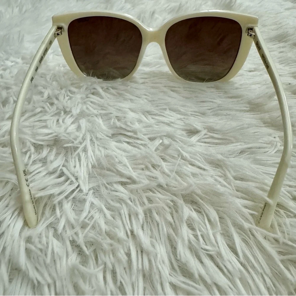 Quay Australia White Frame Black Lens Oversized Sunglasses